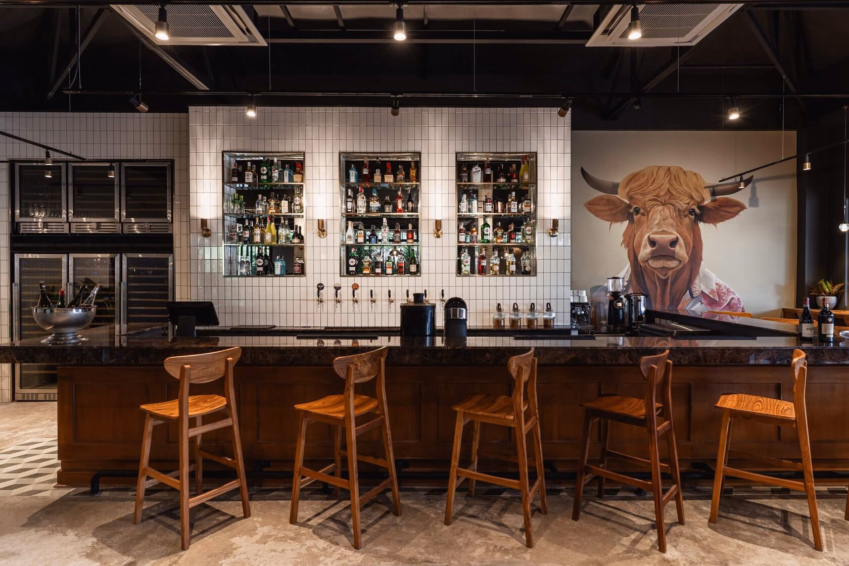 The bar counter at Jonny Brisket